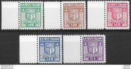 1944 Campione D'Italia Stemma 5v. Bs MNH Sassone N. 1/5 - Sonstige & Ohne Zuordnung