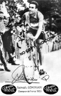 PHOTO CYCLISME REENFORCE GRAND QUALITÉ ( NO CARTE ) RAPHAEL GEMINIANI SERIE HURET 1953 - Cyclisme