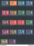 1966 British Solomon Islands - Stanley Gibbons N. 135B-152B - VMK Sideways - 18 Valori - MNH** - Otros & Sin Clasificación