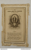 Bm31 Antico Santino Holy Card Merlettato Madonna La Petite Lampe De L'oratoire - Images Religieuses