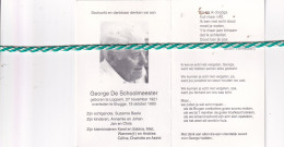 Georges De Schoolmeester-Beele, Loppem 1921, Brugge 1993. Foto - Todesanzeige