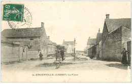 45 ENGENVILE. La Place 1911 Avec Fontaine Mécanique - Andere & Zonder Classificatie