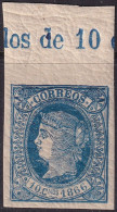 Cuba 1866 Sc 24 Ed 14 MNH** Inscription Single Crazed/toned Gum - Cuba (1874-1898)
