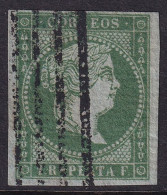 Cuba 1855 Sc 1 Antillas Ed 1a Used Barred Cancel - Cuba (1874-1898)