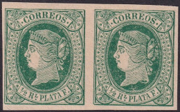 Cuba 1864 Sc 18 Antillas Ed 10 Pair MNH** - Kuba (1874-1898)