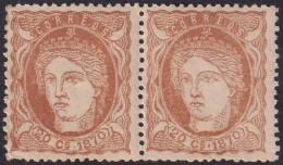 Cuba 1870 Sc 48 Antillas Ed 20 Pair MNH** - Cuba (1874-1898)