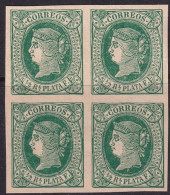 Cuba 1864 Sc 18 Antillas Ed 10 Block MNH** Small Crease On Right Side - Cuba (1874-1898)