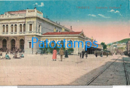 229213 ITALY TRIESTE STATION TRAIN CENTRAL POSTAL POSTCARD - Other & Unclassified
