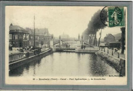 CPA (59) ROUBAIX - Mots Clés: Canal De Roubaix,chemin De Halage, écluse, Péniche, Pont Hydraulique - 1908 - Roubaix