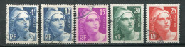 26484 FRANCE N°725/9° Marianne De Gandon  1945  TB - Used Stamps