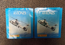 2 POCHETTES PAQUETS PANINI LES AVIONS AVIONES En 1993 (2 Booster De 5 Cartes : 10 Cartes) ESPAGNE - Spaanse Uitgave