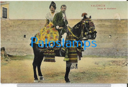 229215 SPAIN ESPAÑA VALENCIA COSTUMES COUPLE A HORSE POSTAL POSTCARD - Autres & Non Classés