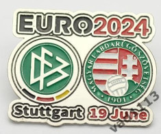 Metal Pin Badge Football Germany EURO 2024 Germany - Hungary - Fussball