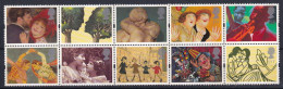 229 GRANDE BRETAGNE 1995 - Y&T 1799/808 - Voeux Oeuvre Art - Neuf ** (MNH) Sans Charniere - Unused Stamps