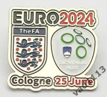 Metal Pin Badge Football Germany EURO 2024 England - Slovenia - Fussball