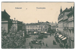 RO 97 - 14089 BUCURESTI, Theatre Market, Romania - Old Postcard, CENSOR - Used - 1917 - Romania