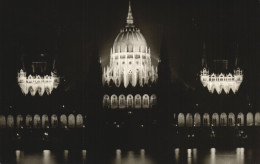 BUDAPEST, ARCHITECTURE, NIGHT, TOWN HALL, HUNGARY, POSTCARD - Hungría