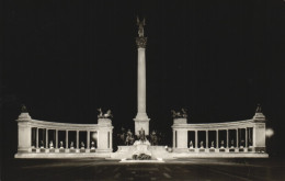 BUDAPEST, ARCHITECTURE, MONUMENT, STATUE, NIGHT,  HUNGARY, POSTCARD - Hongrie