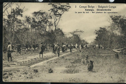 Carte Avec Vue: N° 43 - 2 ( Katanga - Elisabethville - La Pose Du Rail - Railways) Obl. MAKALA  09/03/1917 - Enteros Postales