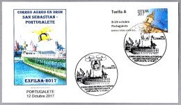 CORREO AEREO EN DRON SAN SEBASTIAN-PORTUGALETE - Airmail In Drone - Exfilna 2017. Portugalete 2017 - Avions