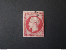FRANCIA FRANCE 1853 NAPOLEONE III 80 CENT ROSE FONSE YVERT N. 17A TYPE I - 1863-1870 Napoléon III Lauré