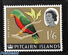 Pitcairn Islands 1964 1/6Sh, Stamp Out Of Set, Mint NH, Nature - Birds - Parrots - Other & Unclassified