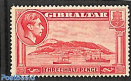 Gibraltar 1938 1.5p, Perf. 14, Stamp Out Of Set, Unused (hinged), Transport - Ships And Boats - Boten