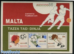 Malta 1986 Football Games Mexico S/s, Mint NH, Sport - Football - Malte