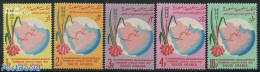 Saudi Arabia 1968 Damman-Djedda Highway 5v, Mint NH, Nature - Transport - Various - Flowers & Plants - Traffic Safety .. - Accidents & Road Safety