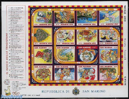 San Marino 2003 Christmas 16v M/s, Mint NH, Nature - Religion - Camels - Christmas - Unused Stamps