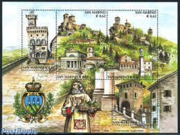 San Marino 2002 Tourism S/s, Mint NH, Various - Tourism - Art - Castles & Fortifications - Unused Stamps