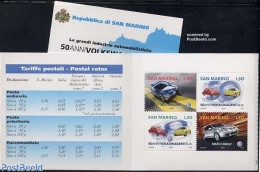 San Marino 2004 Volkswagen 4v In Booklet, Mint NH, Transport - Stamp Booklets - Automobiles - Ungebraucht