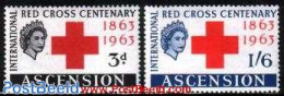 Ascension 1963 Red Cross Centenary 2v, Mint NH, Health - Red Cross - Cruz Roja