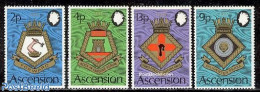 Ascension 1973 Royal Navy Naval Arms (V) 4v, Mint NH, History - Coat Of Arms - Ascension