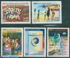 France 2000 20th Century 5v, Mint NH, History - Transport - Various - History - Women - Space Exploration - Tourism - Nuevos