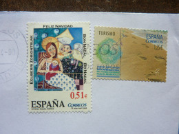 2024   2 Sellos  Stamps  Usados Used On A Letter - Usados