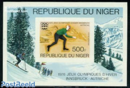 Niger 1976 Winter Olympic Games S/s Imperforated, Mint NH, Sport - Olympic Winter Games - Skating - Niger (1960-...)