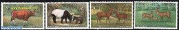 Thailand 1976 Animal Protection 4v, Mint NH, Nature - Animals (others & Mixed) - Cattle - Deer - Thaïlande