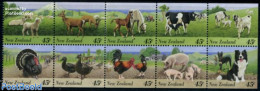 New Zealand 1995 Domestic Animals 10v [++++], Mint NH, Nature - Cattle - Dogs - Poultry - Nuevos