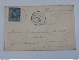 Timbre Type " Sage " Sur Enveloppe Envoyée De Verrières-le-Buisson Vers Chateaubourg .. Lot135 . - 1876-1898 Sage (Type II)