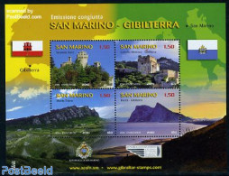 San Marino 2010 Joint Issue With Gibraltar S/s, Mint NH, Various - Joint Issues - Art - Castles & Fortifications - Neufs