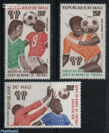 Mali 1978 World Cup Football 3v, Mint NH, Sport - Football - Malí (1959-...)