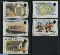 Ascension 1988 William Bate 5v, Mint NH, Various - Maps - Uniforms - Geography