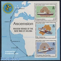 Ascension 1990 RMS St. Helena II S/s, Mint NH, Transport - Various - Ships And Boats - Maps - Barche