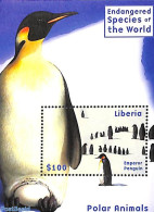 Liberia 2001 Emperor Penguin S/s, Mint NH, Nature - Birds - Penguins - Other & Unclassified