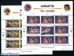 United Nations, Vienna 1996 UNICEF 2 M/s (with 8 Sets), Mint NH, History - Nature - Unicef - Birds - Art - Fairytales - Verhalen, Fabels En Legenden