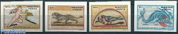 Hungary 1978 Stamp Day, Mosaics 4v Imperforated, Mint NH, Nature - Birds - Cat Family - Sea Mammals - Wine & Winery - .. - Neufs
