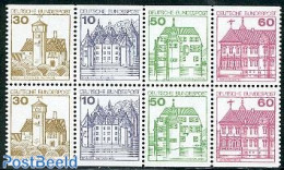 Germany, Federal Republic 1980 CASTLES BOOKLET PANE, Mint NH, Art - Castles & Fortifications - Ungebraucht