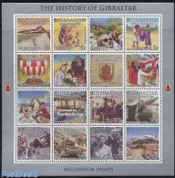 Gibraltar 2000 New Millennium 16v M/s, Mint NH, History - Nature - Transport - Coat Of Arms - Kings & Queens (Royalty).. - Königshäuser, Adel