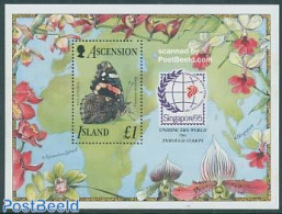 Ascension 1995 Butterflies S/s, Mint NH, Nature - Butterflies - Ascension (Ile De L')